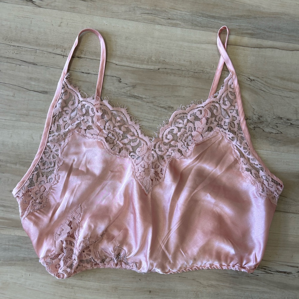 Free people small lace silk cami pink Intimately FP